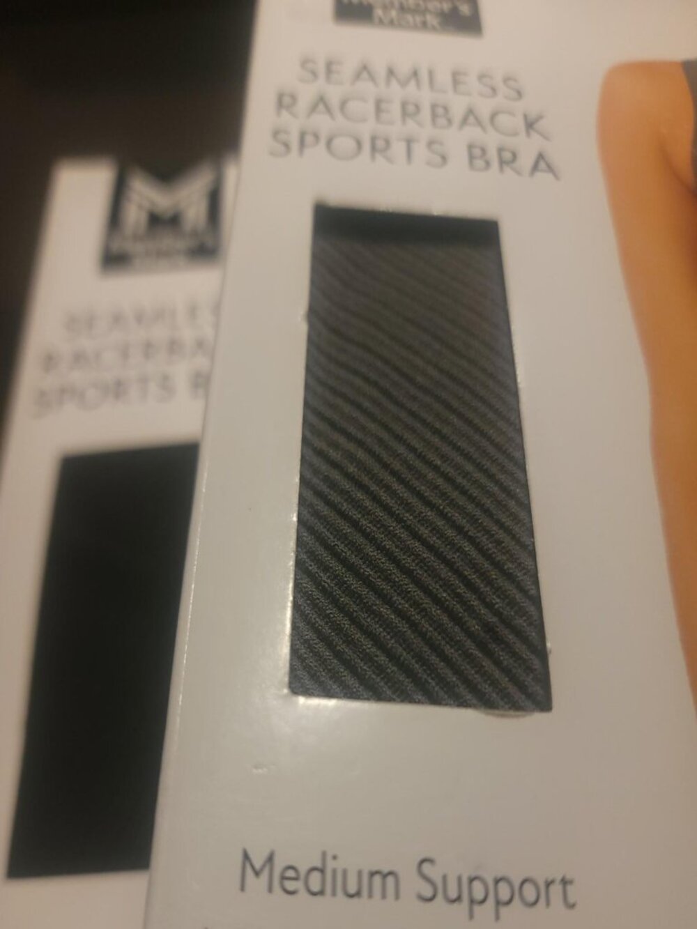 Member’s Mark Seamless Racerback Sports Bras XXL Black Gray Lot of 2 NIB